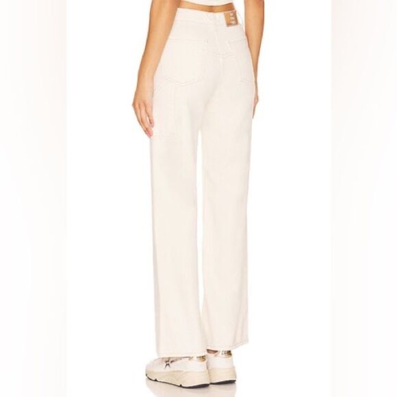 NEW Free People x We The Free Tinsley Baggy High Rise Jeans in White/Ecru - Picture 3 of 9